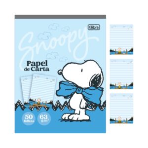 Caderno Colado Papel de Carta 50 fls SNOOPY - TILIBRA - UND