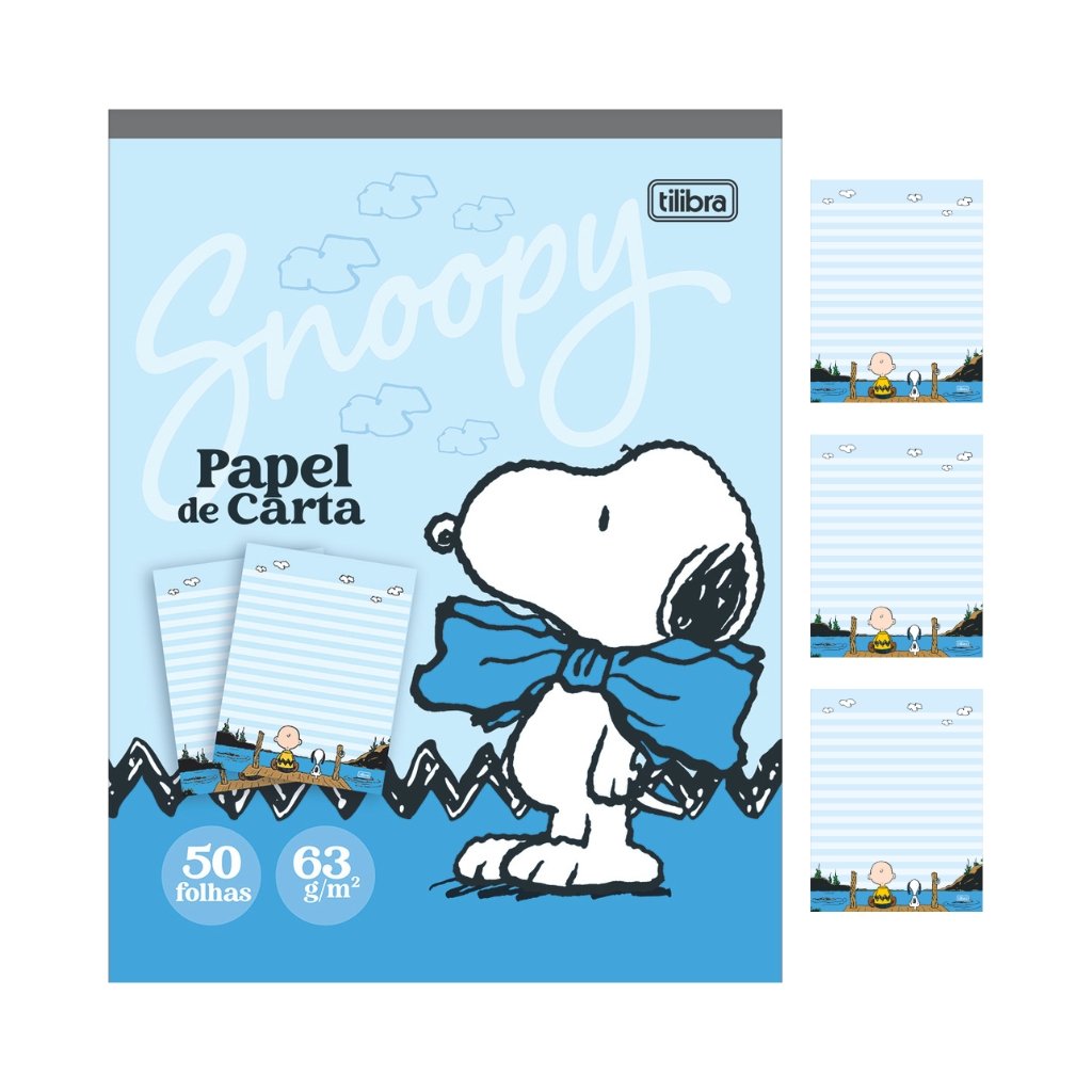 Caderno Colado Papel de Carta 50 fls SNOOPY - TILIBRA - UND