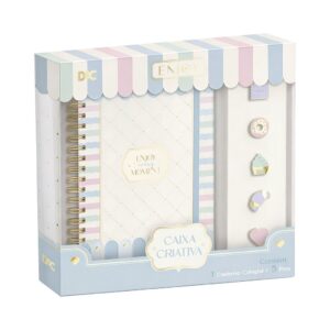 Caixa Criativa  Enjoy ( Caderno Colegial Smart + 5 Pins) - DAC