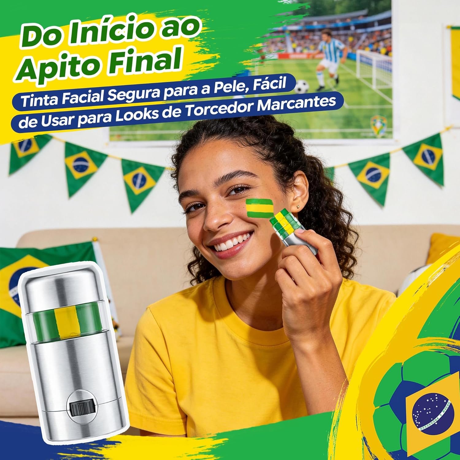 Kit Torcedor  12 Itens BRASIL Copa do Mundo - IMPORTADO - UND