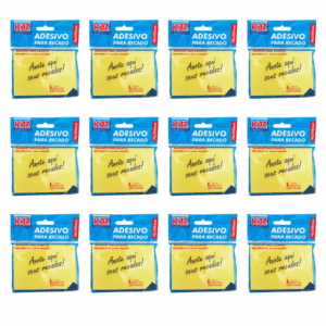 Bloco de Notas Adesivado 76x102 Amarelo KAZ - PACOTE 12 UND