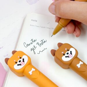 Caneta Fofa Emborrachada Dog - Pacote 4 Und