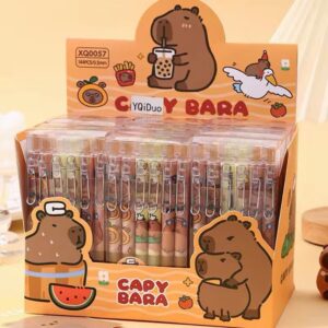 Caneta Clic Esferográfica Preta Capivara - Cx 12 Und