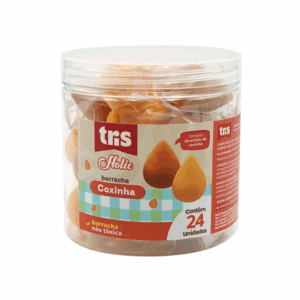 Borracha Coxinha Holic Lanchinhos - TRIS - POTE 24 UND