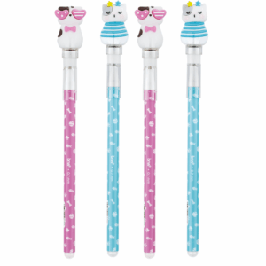 Caneta Esferográfica Divertida Apagável 0.7mm c/ Carimbo BRW - Kit 4 UND