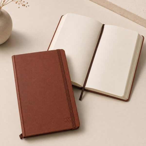 Caderno A5 S/ PAUTA MARROM 96Fls - YINS PAPER - UND