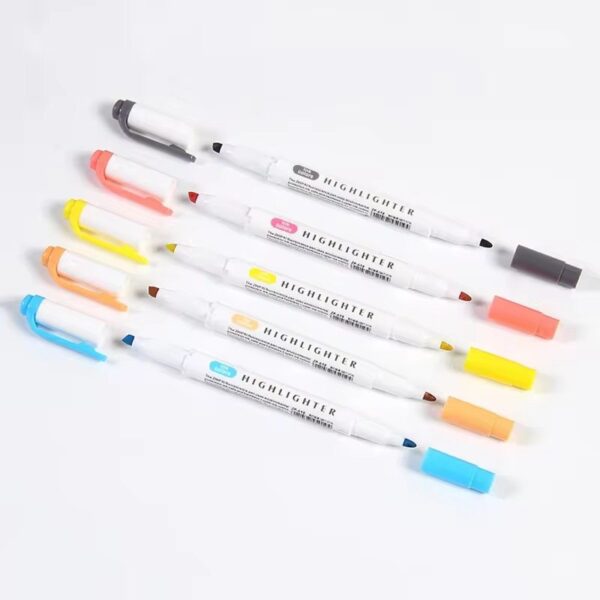 Marca Texto 2 Pontas Color Importado 5 Cores