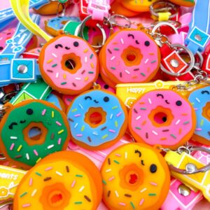 Chaveiro Donuts Color - Pacote 4 Und