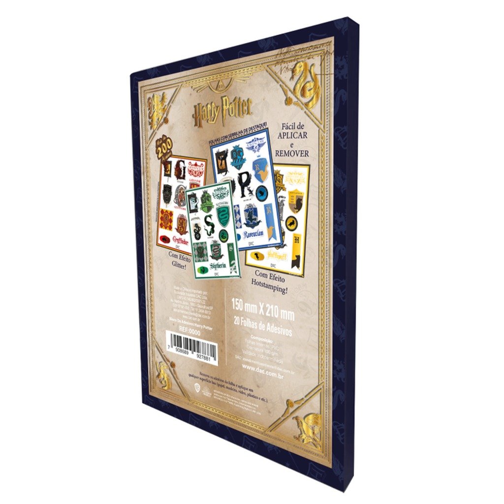 Caderno de Adesivos c/ 200 adesivos Harry Potter - DAC