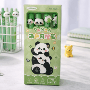 Kit Caneta Premium Apagável Panda 4 UND - IMPORTADO - BLISTER