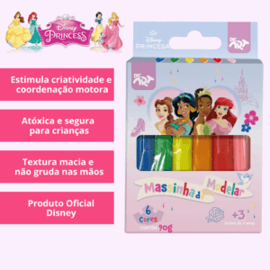 Massinha de Modelar Princesas 6 Cores - DAC