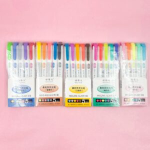 Marca Texto 2 Pontas Color Importado 5 Cores
