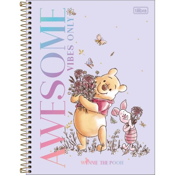 Caderno Espiral Capa Dura Universitário Connect 1 Matéria Ursinho Pooh Tilibra