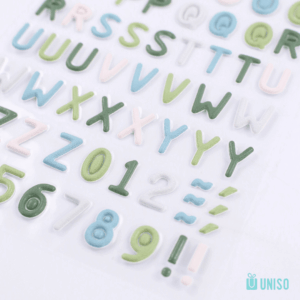 Cartela de Adesivos Lettering - UNISO - UND