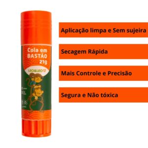 Cola Bastão 21 G - LEO E LEO - CX 12 UND