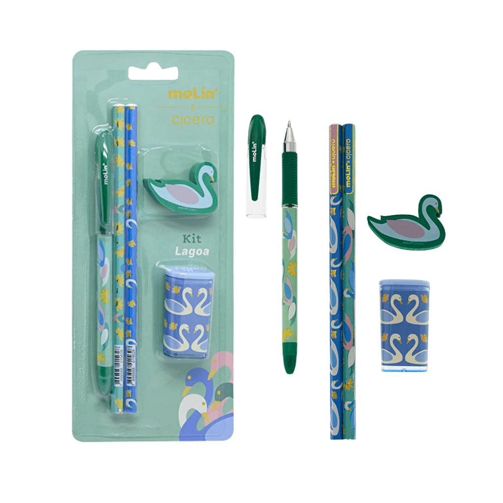 Kit Escolar 5 peças Cícero Lagoa - MOLIN - BLISTER