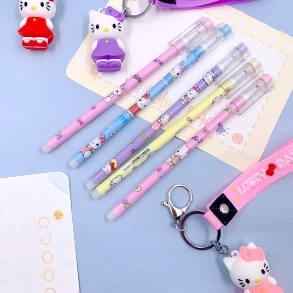 Caneta Fofa Apagável Hello Kitty - Blister 12 Und