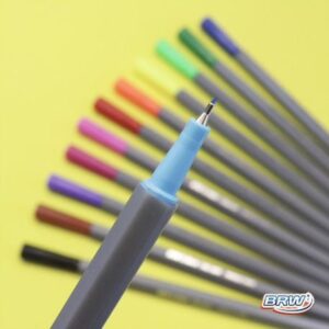 Caneta hidrográfica fineliner 0.4mm 6 Cores Neon BRW