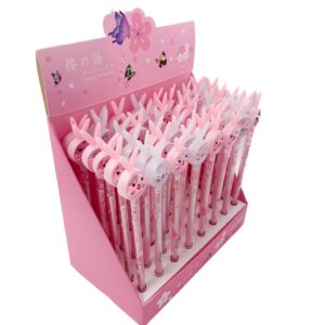 Caneta Fofa Coelhinho Cristal - CX 48 UND