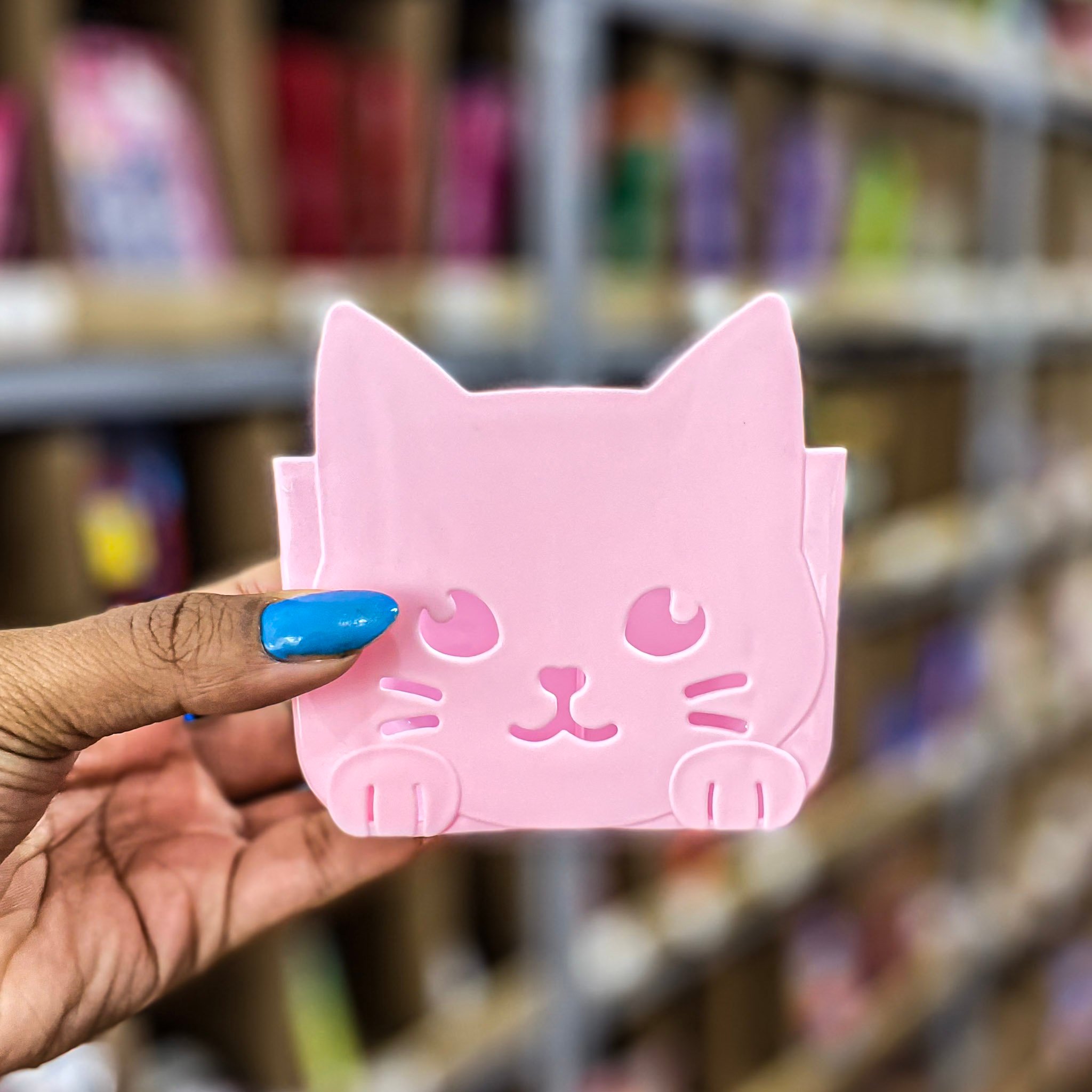 Porta Canetas Plástico Carinha de Gato - IMPORTADO - UND