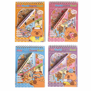 Livro Espiral Cenário Adesivo 3D Capivara c/ Pinça 16 Fls - IMPORTADO - UND