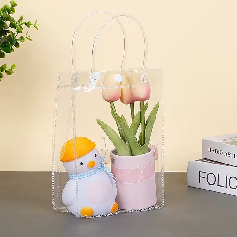 Embalagem Bolsa Transparente Presenteável c/ Botão G 27x23cm - IMPORTADO - UND