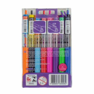 Caneta Esferográfica BE BOLD MAX Gel Retrátil Sortida 0.5mm NEWPEN - BLISTER 8 UND