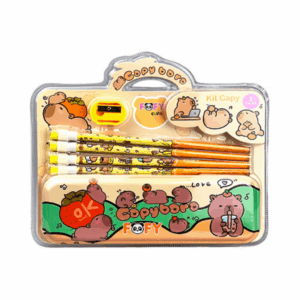 Kit Escolar Capivara 6 Peças - FOFY - BLISTER