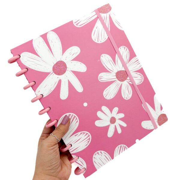 Caderno de Disco COLEGIAL Flores 10 discos - 19,8x25,5cm 80 fls - IMPORTADO - UND