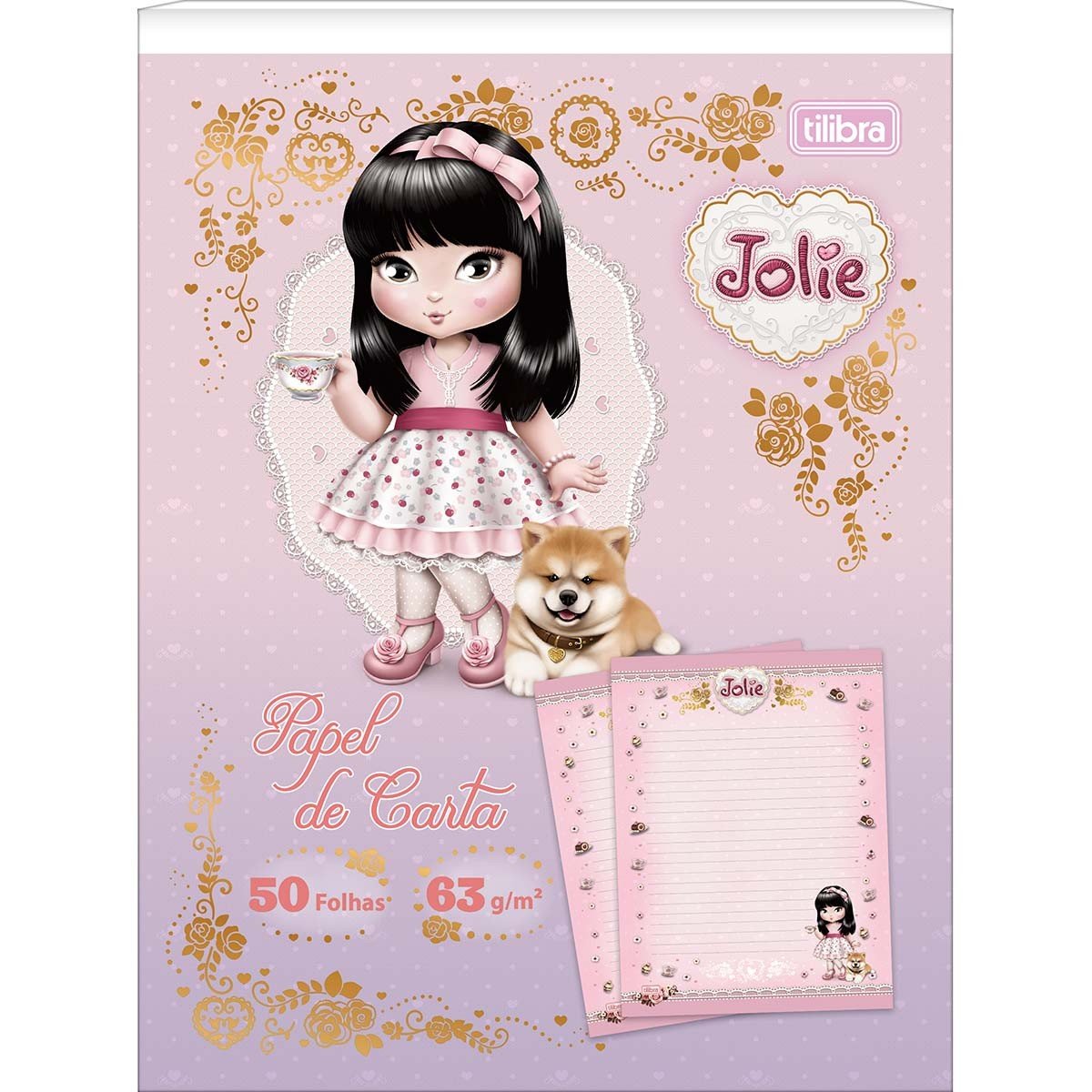 Caderno Colado Papel de Carta 50 fls JOLIE - TILIBRA - UND