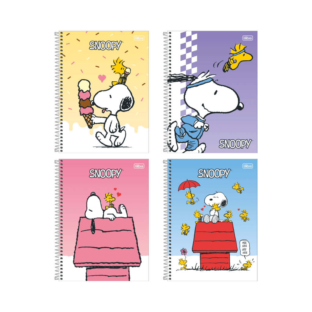 Caderno Universitário Espiral Fit 1M 80 fls SNOOPY - TILIBRA - UND