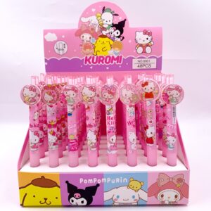 Caneta Clic Esferográfica Azul Hello Kitty - Cx 48 Und