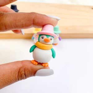 Borracha Fofa 3D Pinguim - PACOTE 6 UND