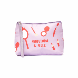 Necessaire Bolsinha de Mão Roxa MAQUIADA & FELIZ 14x20cm - FLORIE - UND