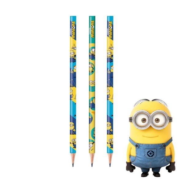 Lápis Preto Minions TRIS - Blister 3 Peças
