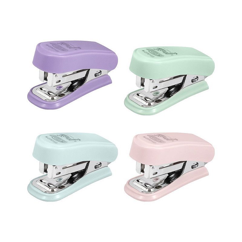 Grampeador plástico mini Soul pastel BRW - 4 Und