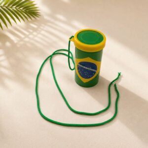 Corneta de Assoprar C/ Cordão Brasil Copa do Mundo - IMPORTADO-  UND