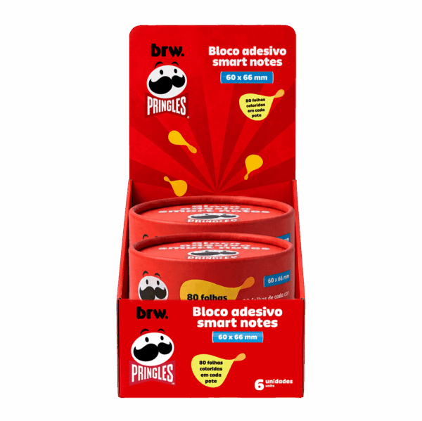 Bloco Smart Notes 6x6,6cm PRINGLES  - BRW - POTE C/ 4 BLOCOS