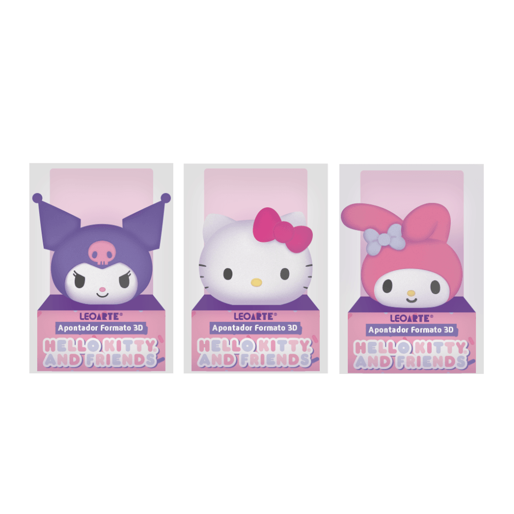 Apontador 3D Hello Kitty e Amigos - LEO e LEO - CX 16 UND