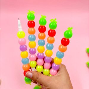 Caneta Fofa Maçã Color Encantada - Kit 6 Und