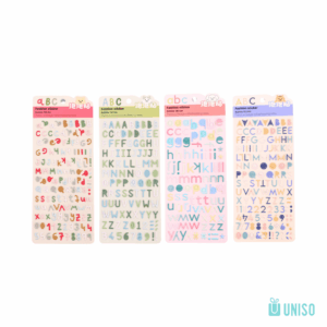Cartela de Adesivos Lettering - UNISO - UND