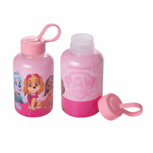 Garrafa Cilíndrica Patrulha Canina Rosa 280ml - PLASÚTIL - UND
