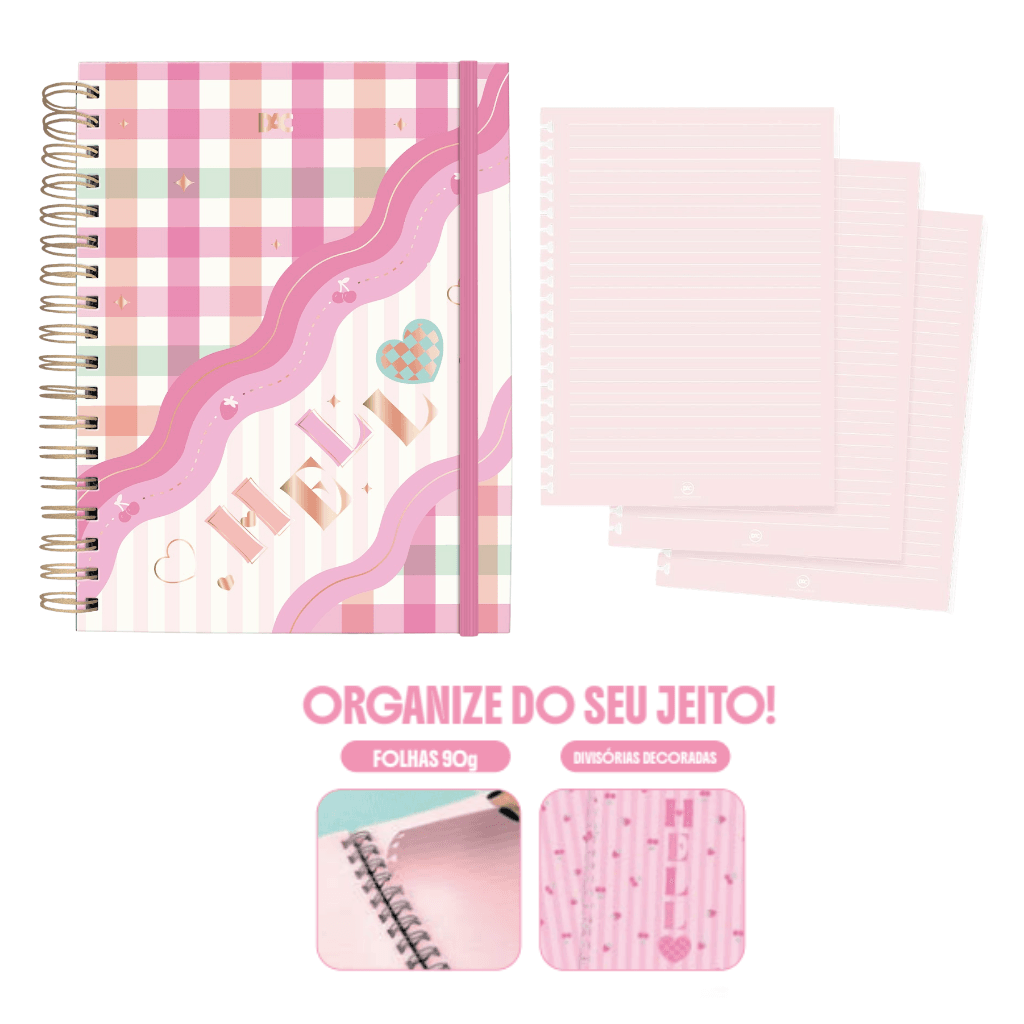 Caderno Smart Universitário 10 Divisórias Hello 80 fls - DAC