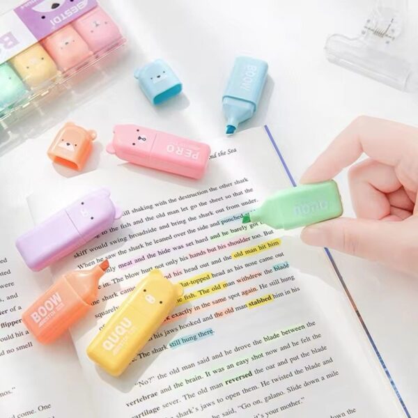 Marca Texto Ursinho boow 6 Cores