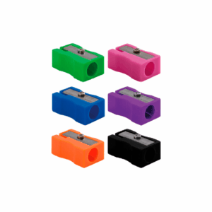 Apontador Simples Retangular Colorido LEO E LEO - CX 24 UND