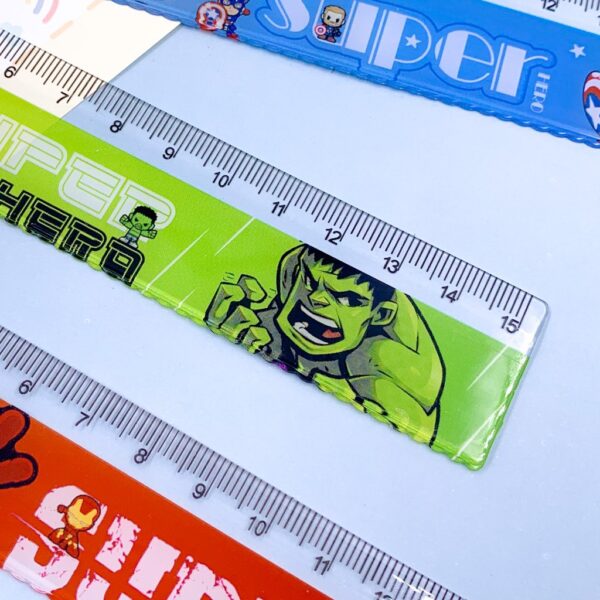 Régua 15 cm Super Heróis - Kit 4 Und