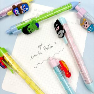 Caneta Fofa Heróis Labirinto  - Kit 4 Und