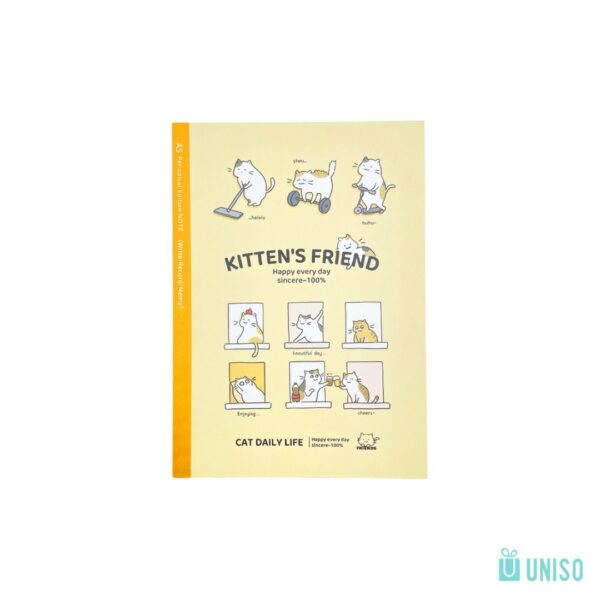 Caderno A5 Pautado Gatos Kitten's Friends 14,5x21cm - UNISO - UND