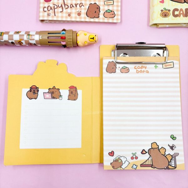 Mini Prancheta Bloco de Notas Capivara