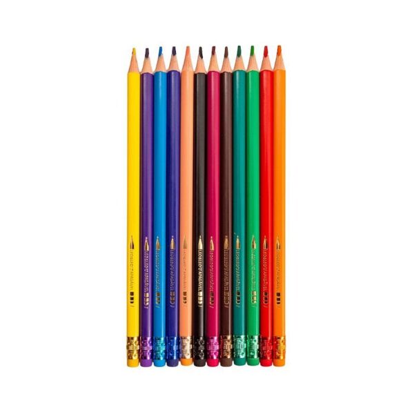 Lápis de Cor Apagável 12 Cores LEO E LEO - BLISTER